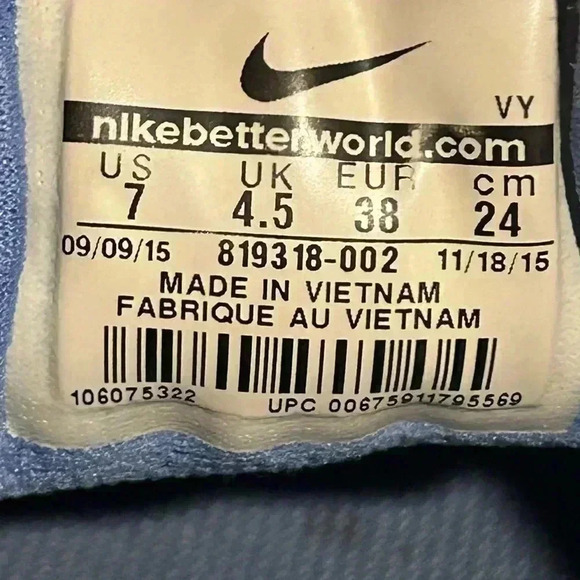 Nike Womens Dual Fusion X2 819318-002 Gray Blue Running Shoes Sneakers Size 7 - Picture 9 of 9